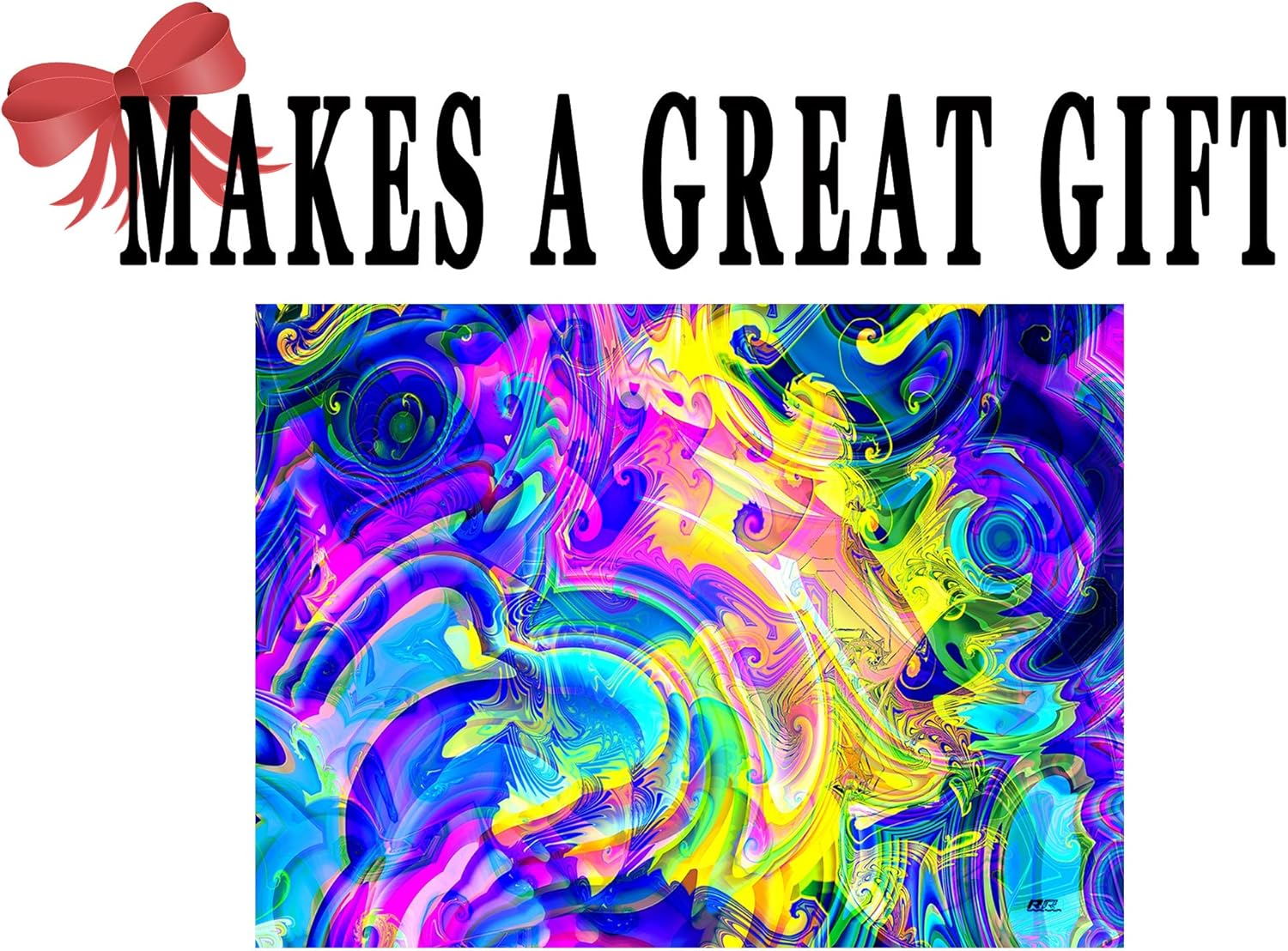 Super Big Clearance! Watercolor Colorful Abstract Art Kitchen Glass Cutting Board Modern Decorative Gift Modern Wavy Contrast Design