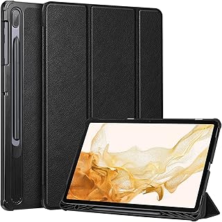 Fintie Slim Case for Samsung Galaxy Tab S8 Plus 2022/S7 FE 2021/S7 Plus 2020 12.4 inch with S Pen Holder, Ultra Thin Lightweight Tri-Fold Stand Cover Auto Wake/Sleep