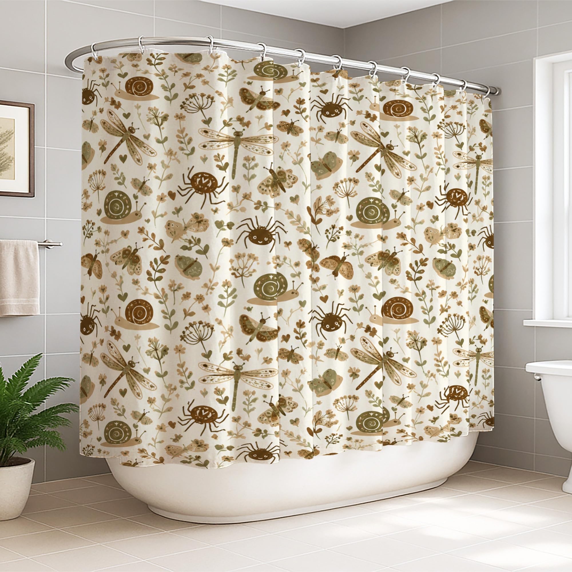 Rideau de douche extra large vert printemps rustique pour salle de bain d'amis 274x183 cm
