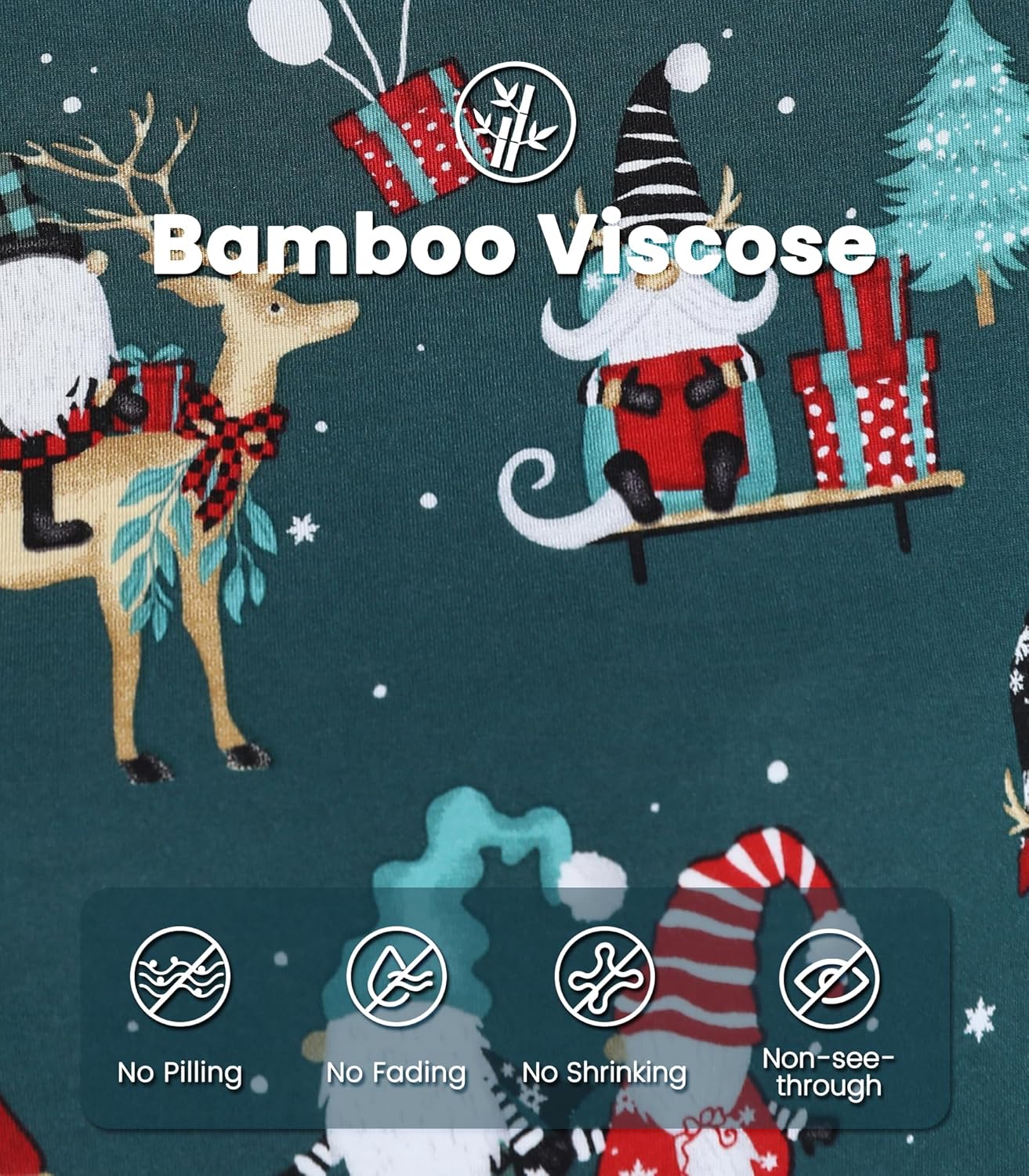 NACHILA Nightgowns for Women-Viscose Made from Bamboo, V Neck Sleepshirts Short Sleeve Sleepwear Cool Nightshirt - Image 5