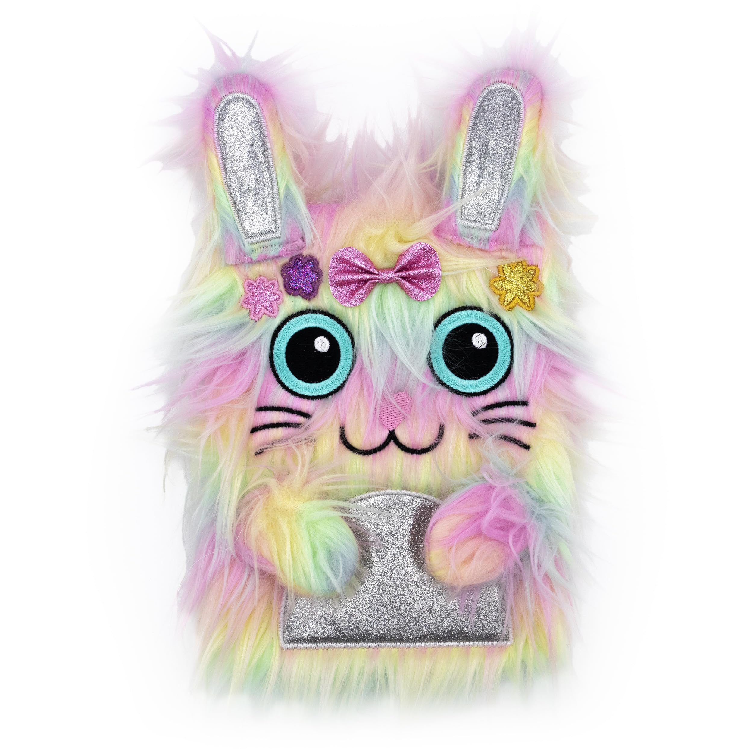 Scruffy Rabbit Plush Notebook | Soft A5 Lined Journal for Kids