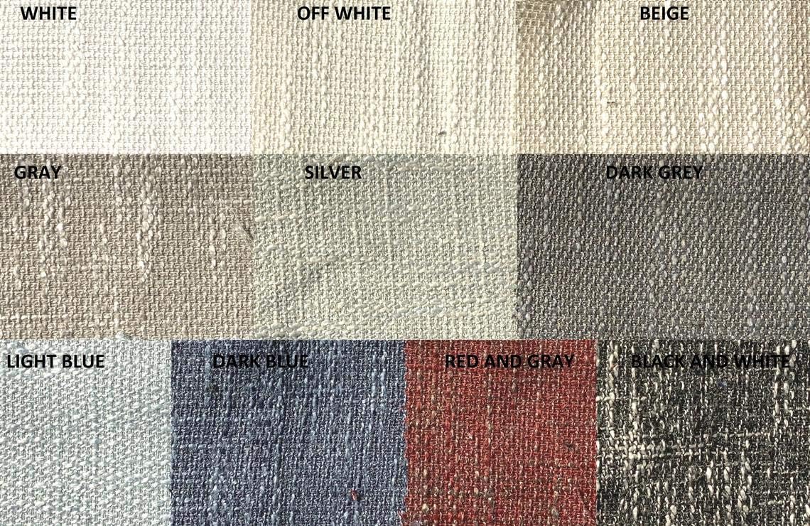 Ikiriska Extra Long Custom Linen Curtains Two Colors 9-24 ft. Any Size Any Color Any Fabric. (100" Wx180 L)