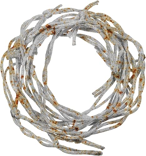 Miniatura 1 de Guirnalda de alambre de púas oxidadas falsas de 30 pies, decoración de Navidad, 4 piezas de alambre de púas falso, corona de alambre de púas