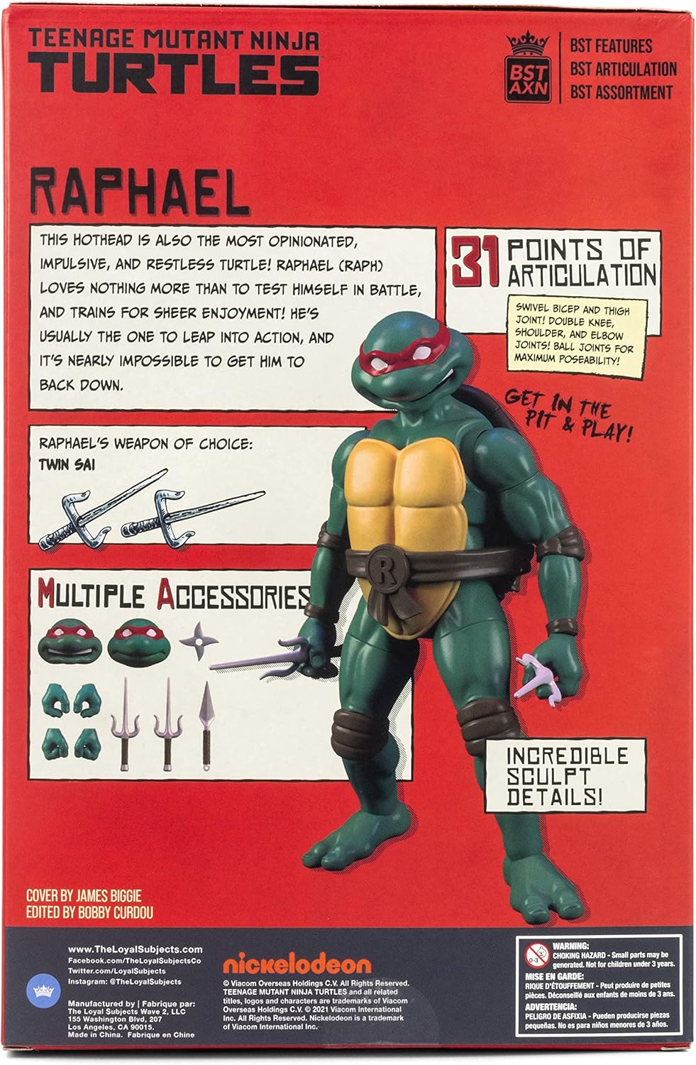 The Loyal Subjects Teenage Mutant Ninja Turtles Best of Raphael 100-Page Comic Book & Raphael BST AXN 5-inch Action Figure Set