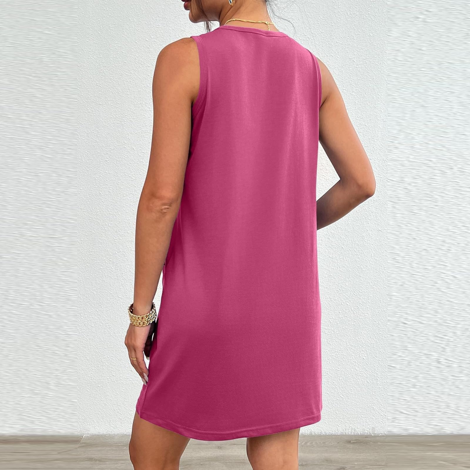 Sukienka Mini Bez Rękawów Dla Kobiet, Na Co Dzień, Do Ćwiczeń, Tenisa, 2 Kieszeniami