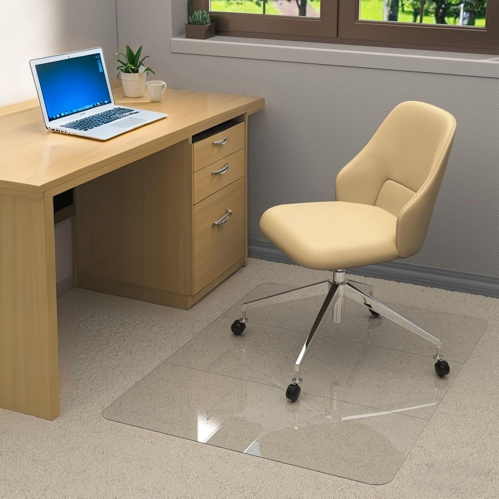 Clear Office Floor Mat Durables Desk Chair Mat for Hardwood Floor Hard Floors Protection Rolling Chairs Anti-Scratch Durables