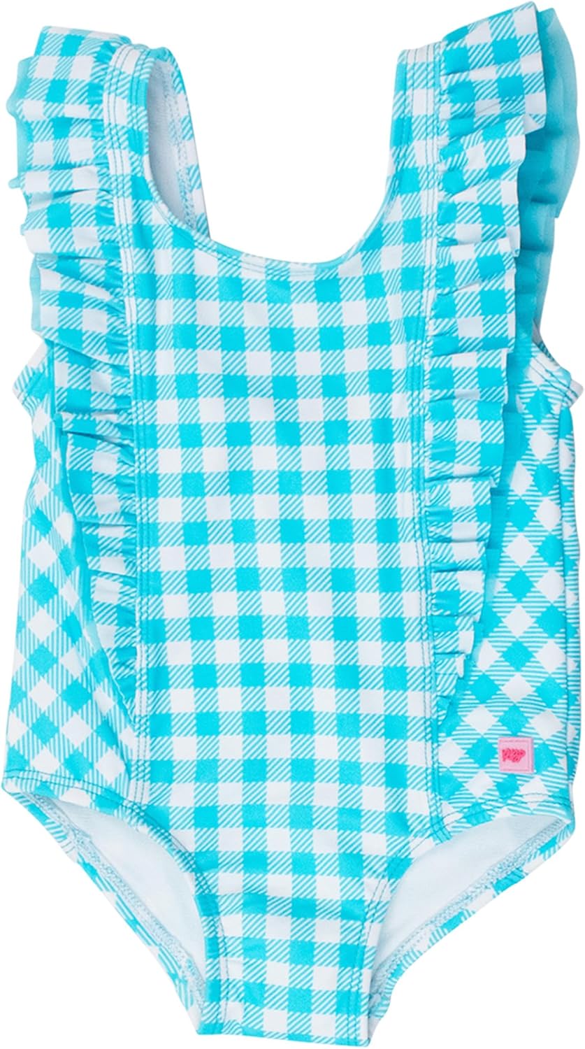 RuffleButts® Baby/Toddler Girls Ruffle Strap One Piece Swimsuit w/UPF 50+ Sun Protection
