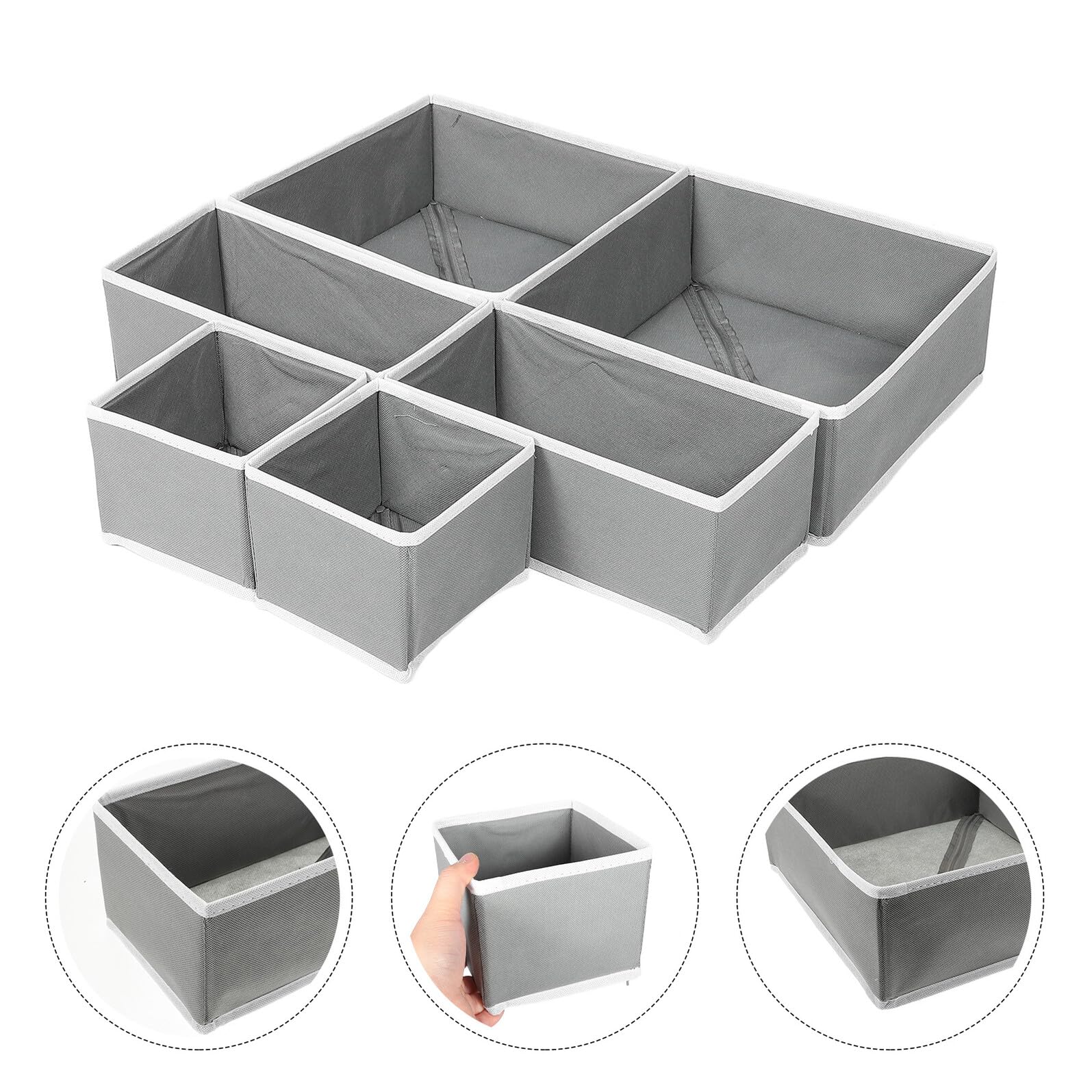 ERINGOGO 6 Stück Faltbare mit Großer Kapazität Vielseitige Aufbewahrungsboxen für Unterwäsche Socken und Babykleidung Platzsparend und Reisetauglich für Schlafzimmer und Babyzimmer