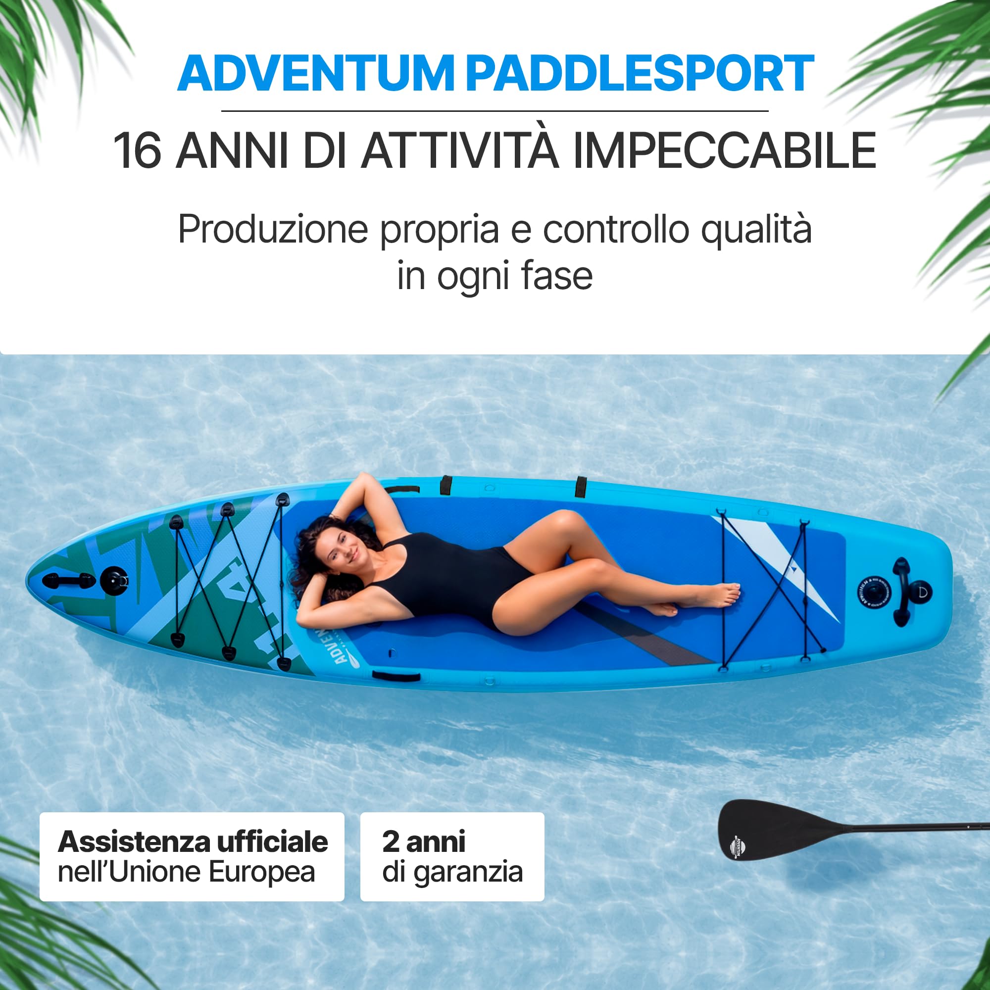 Tavola da SUP Gonfiabile Allround 329-384 cm – Portata Fino a 230-270 kg, Ultra Stabile e Manovrabile – Supporto Action Camera – Ideale per Tutti, Famiglie, Amici, Cane, Relax, Yoga e Touring