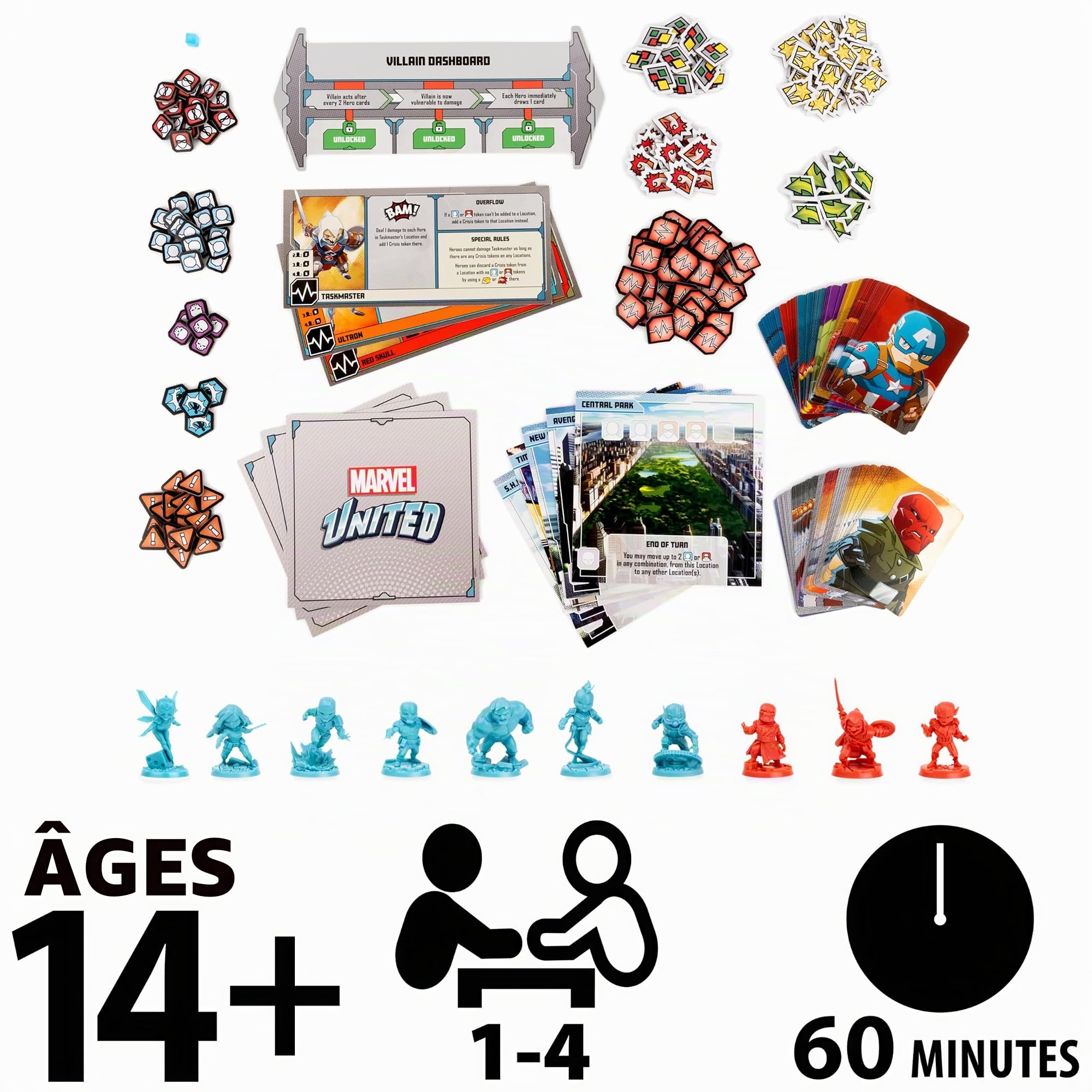 Marvel United Jeu de Cartes de stratégie coopérative Super Hero pour Adultes et Enfants à partir de 8 Ans