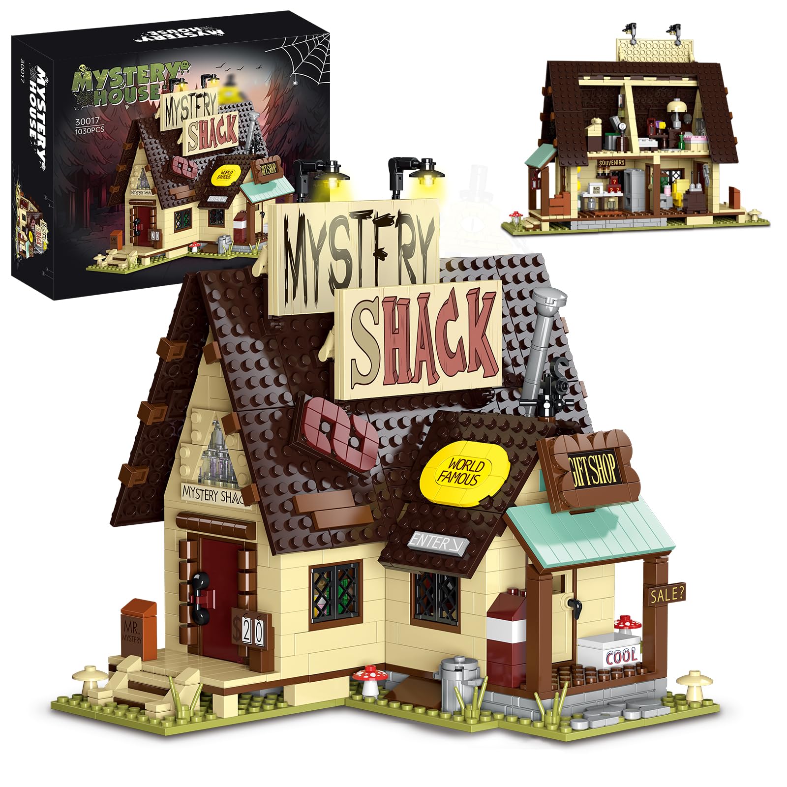 Gravity House Building Sets,Mystery Falls Building Toys Compatible with Lego for Adults,Birthday Gifts for Kids 1030pcs