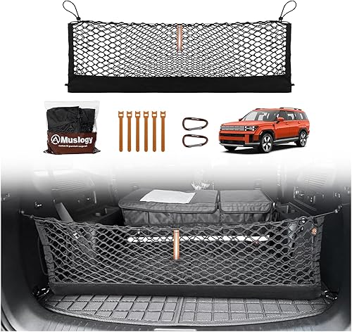 Miniatura 18 de Muslogy para Maverick - Accesorios de Red de Malla de Carga Extensible, Organizador de Maletero, Red de Malla Elástica para Cama de Carga