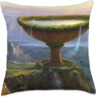 The Titan's Goblet Thomas Cole Romanticism Landscape Art Throw Pillow