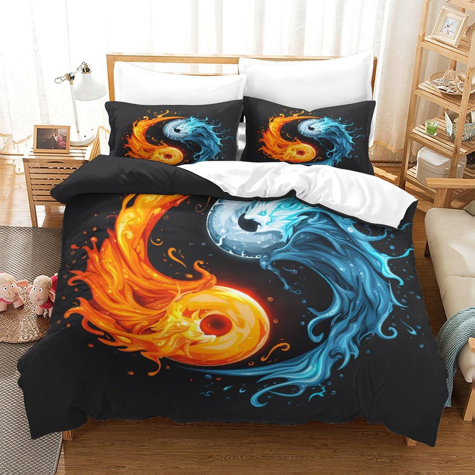 Housse de couette 140x200 hypoallergénique en microfibre douce