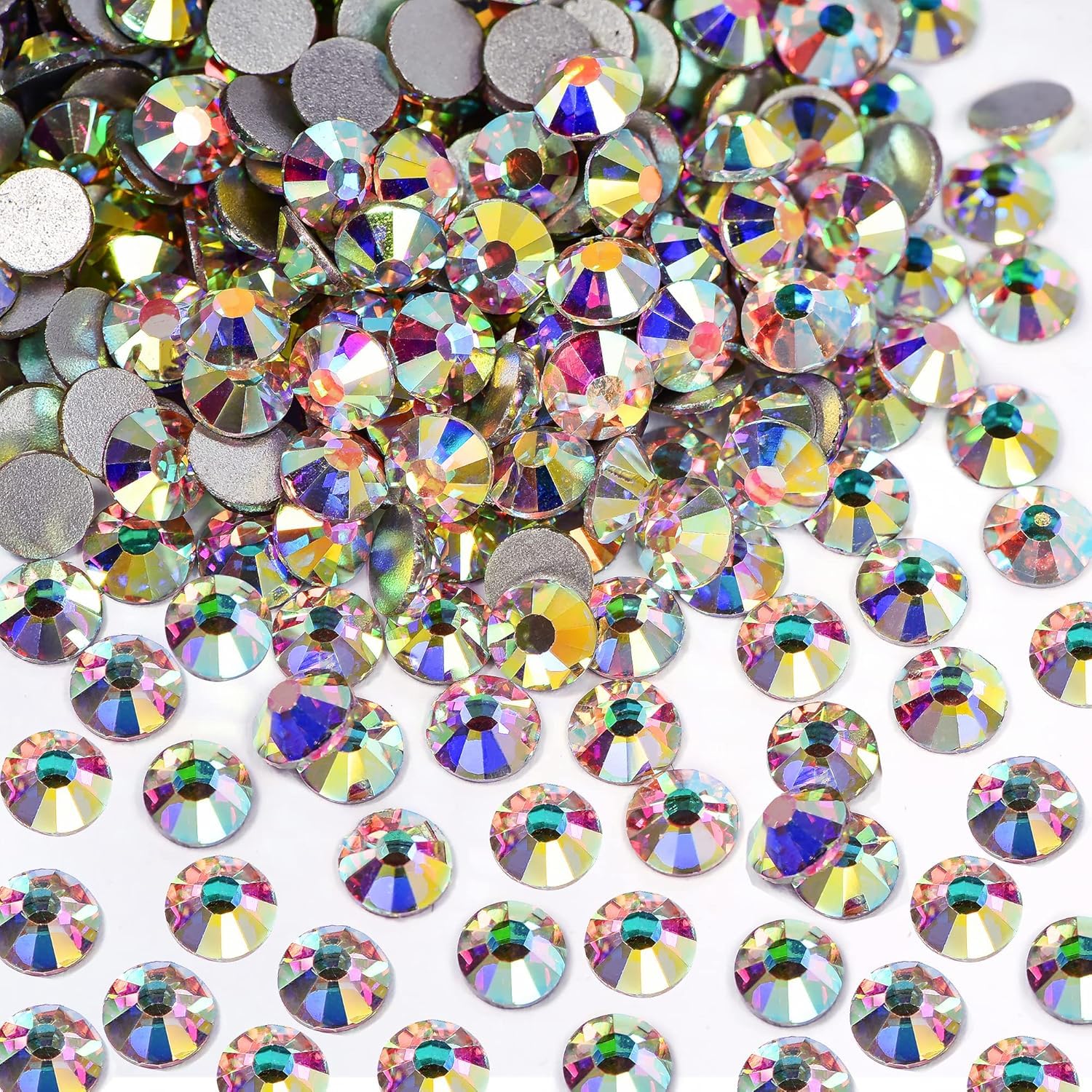 Flatback Rhinestones for Nail Art Crystal AB, Mixed SS6-20 2880pcs