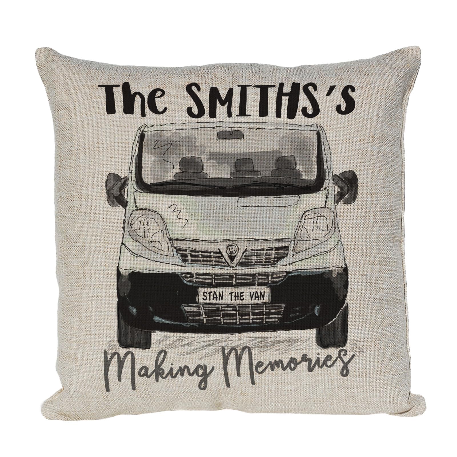 Personalised Camper Van Cushion, Panel Van Cushion Choice of Van Colours By Inspired Creative Design