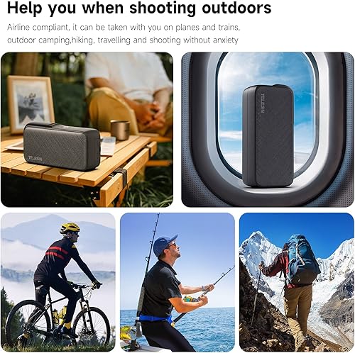 Miniatura 9 de TELESIN Funda de carga inalámbrica para Gopro 11, cargador de batería de almacenamiento de doble ranura (10000 mAh) para Gopro, totalmente