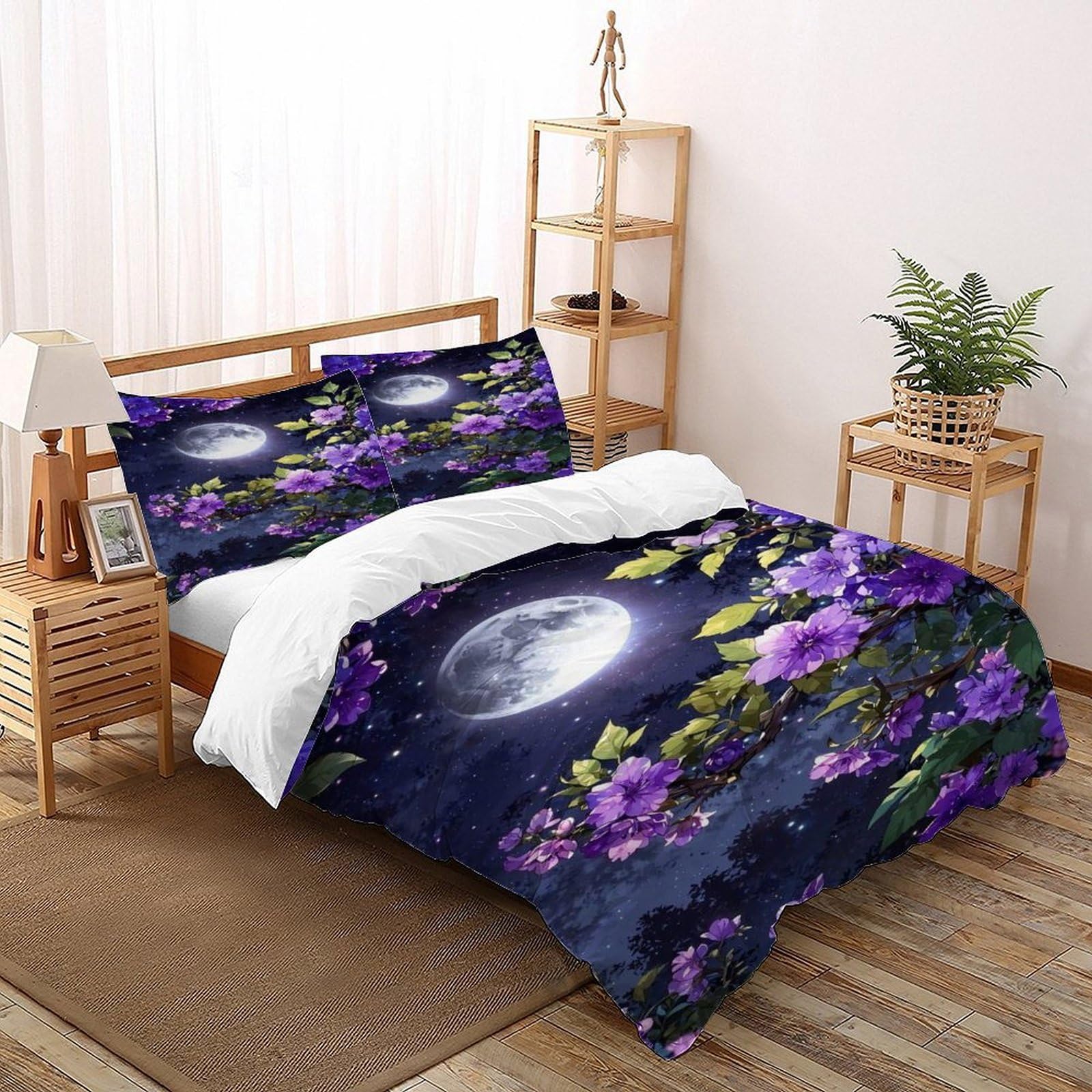 Housse de couette adulte douce avec fermeture éclair pour lit double