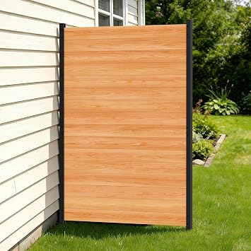 NAIZEA 38" W x 60" H Air Conditioner Fence Outdoor No-Dig Solid Wooden Privacy Fence Screen, Pool Equipment Enclosure, Trash Can Enclosure, Wood Screen Panels for Backyard Outside