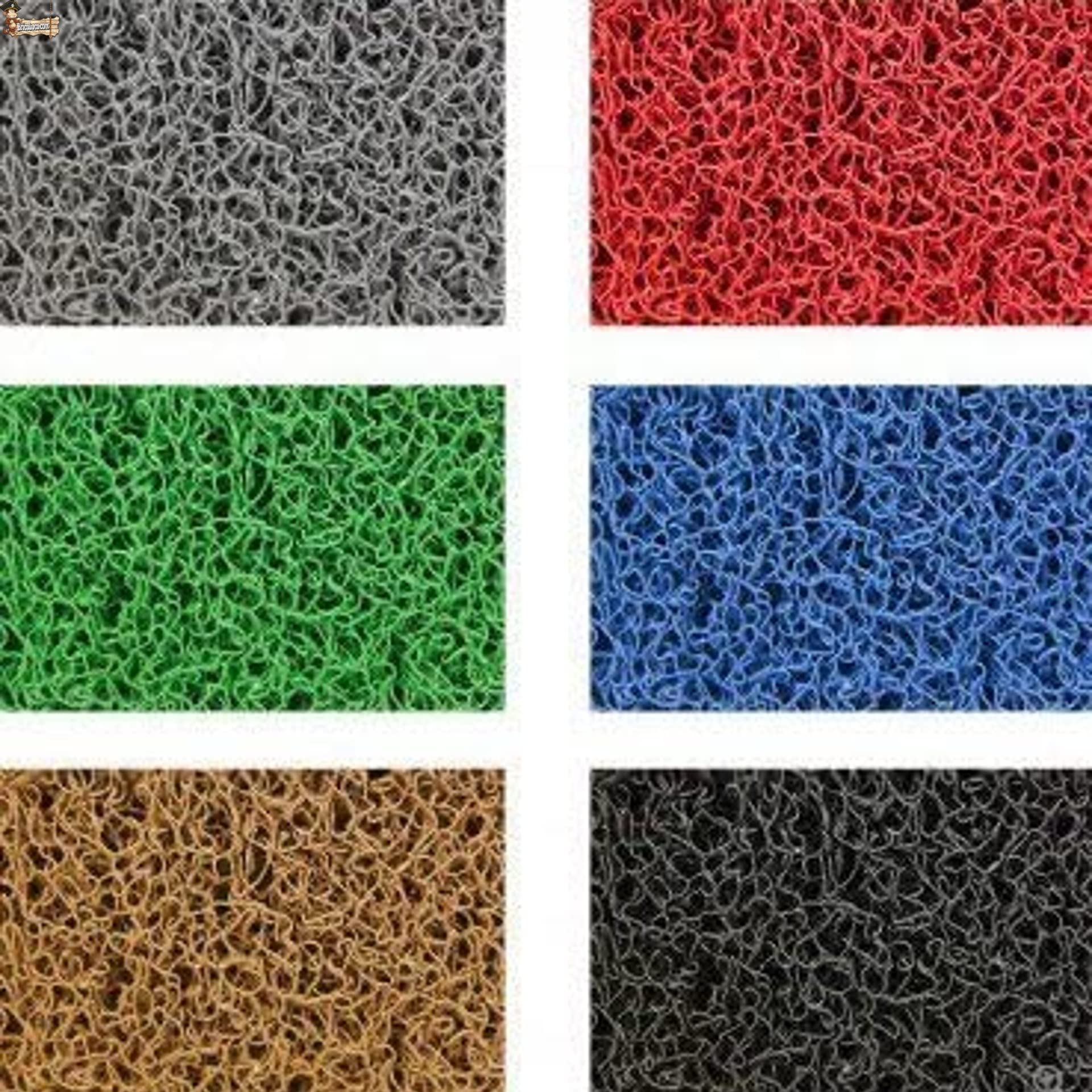 BricoLoco.com Zerbino ingresso casa, terrazzo. Gomma per ricci esterni o interni. blu. da metri o rotolo. Larghezza 1,20 MTS. x 12 MTS. Spessore 10 mm. con base. Tappeto Vinile Riccioli. (12 metri,