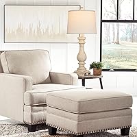 Vista 7 de Juego de 2 lámparas de mesa de 29 pulgadas de alto para sala de estar, lámparas de noche de granja con puertos USB C+A y salida de CA, lámpara