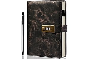 CAGIE Secret Marble Diary for Girls with Pen