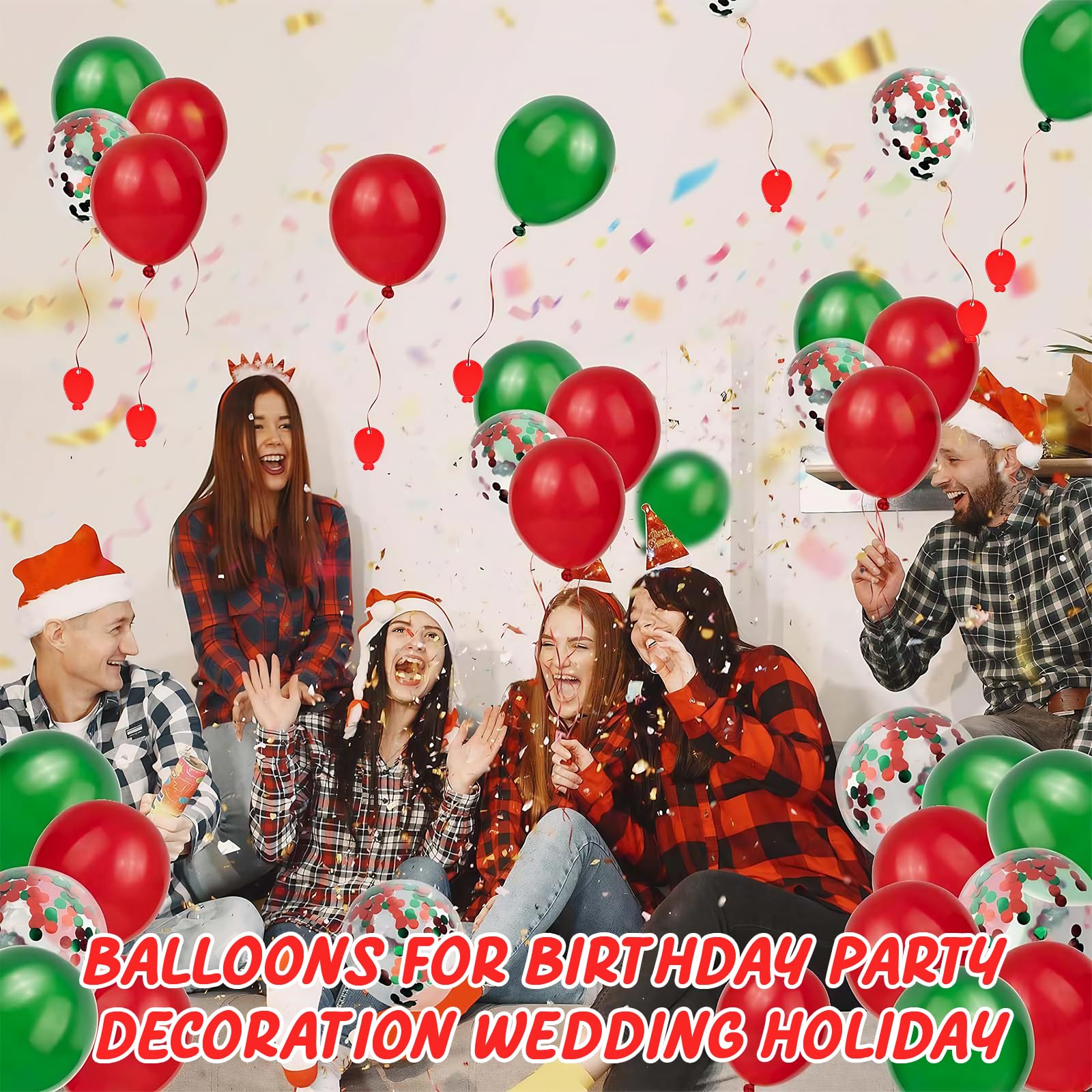 36 Pack Helium Balloon Weights, Red Plastic Party Accessories, Perfect for Securing Balloons at Birthdays Weddings, New Year - Image 4