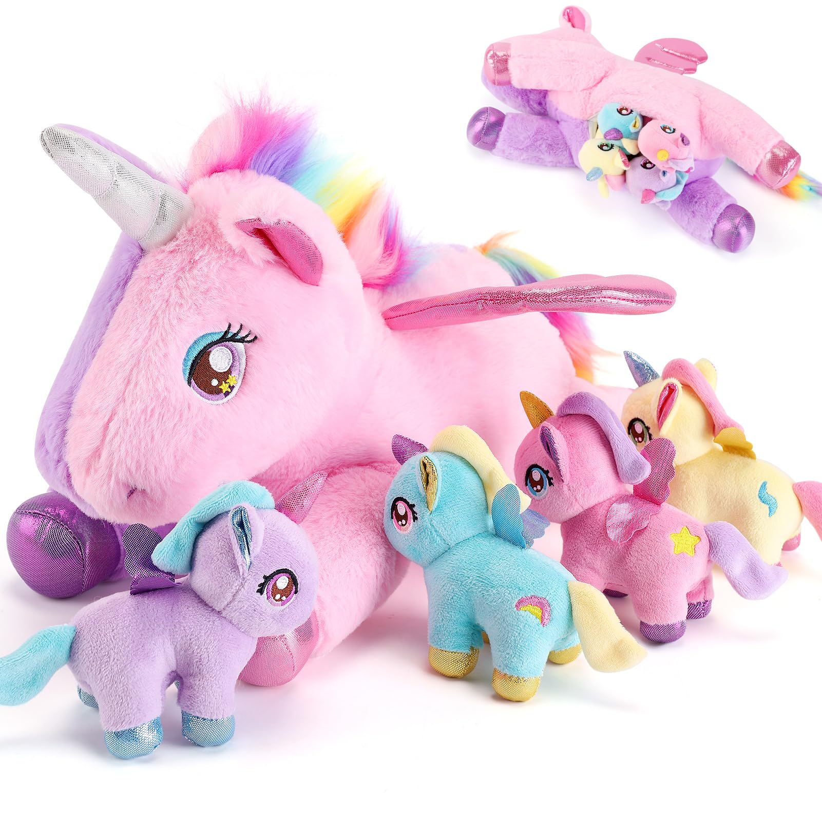 View 1 of *****MISSING THE BABIES****
gnomantic Unicorn Stuffed Animals with Babies Inside