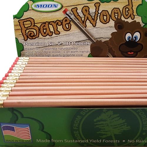 Miniatura 3 de Moon Products - Lápices naturales de madera desnuda (144 lápices)