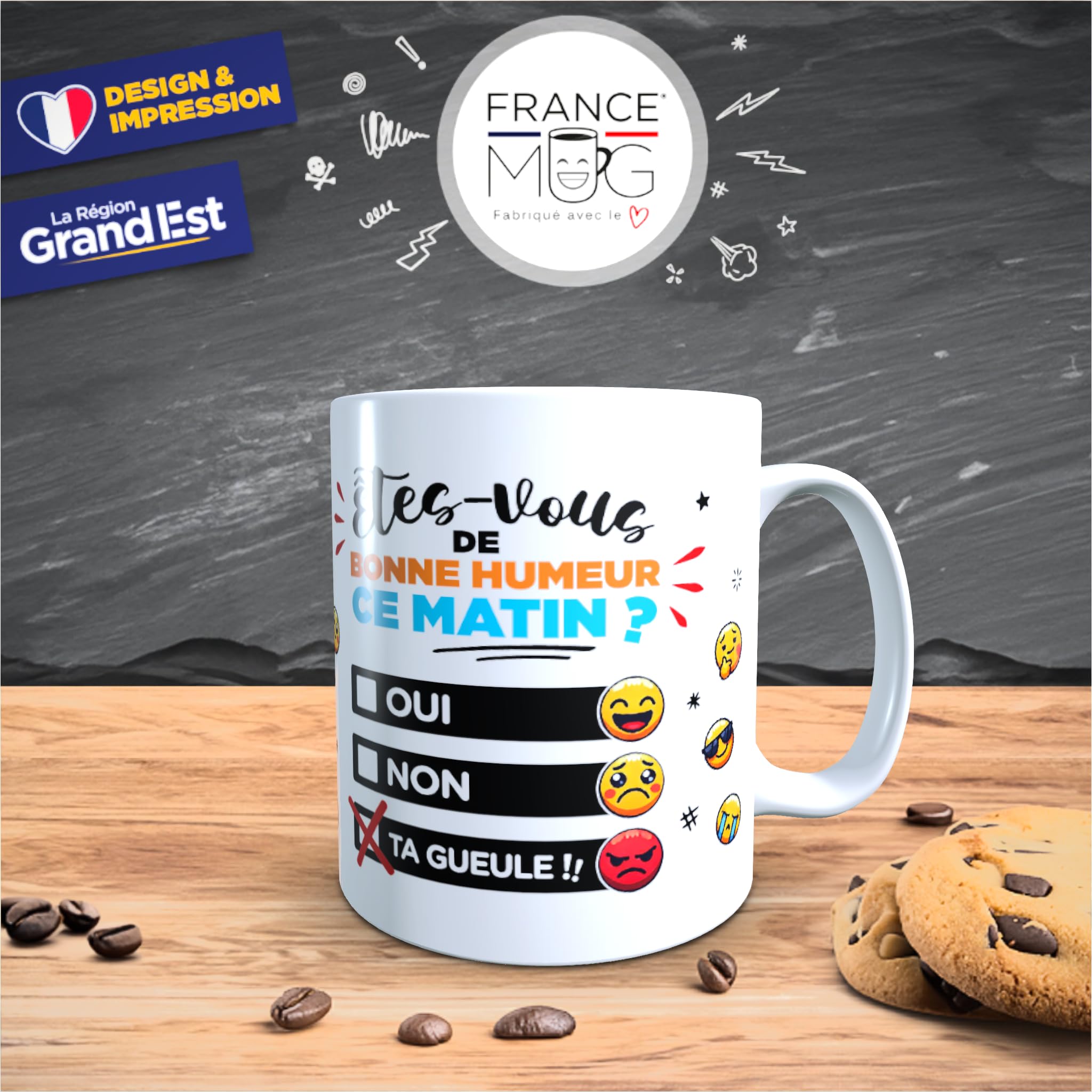 Tasse Drôle Pour Oncle "Ta Sœur M'énerve" – Cadeau Humoristique Anniversaire Noël – Mug Céramique 330ml