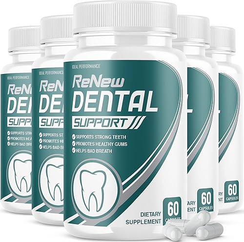 IDEAL PERFORMANCE Paquete de 5 limpiadores de pastillas de apoyo dental Renew (300 cápsulas)