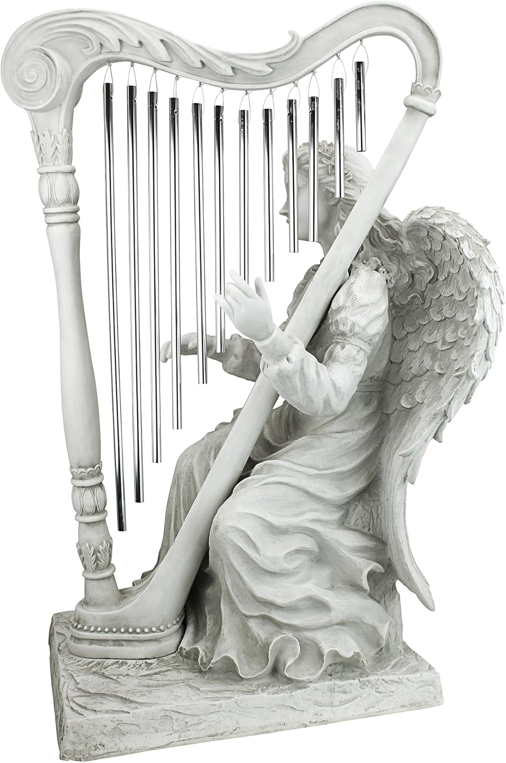 Design Toscano Music from Heaven Angel Statue, Small, Two Tone Stone : Outdoor Statues : Patio, Lawn & Garden