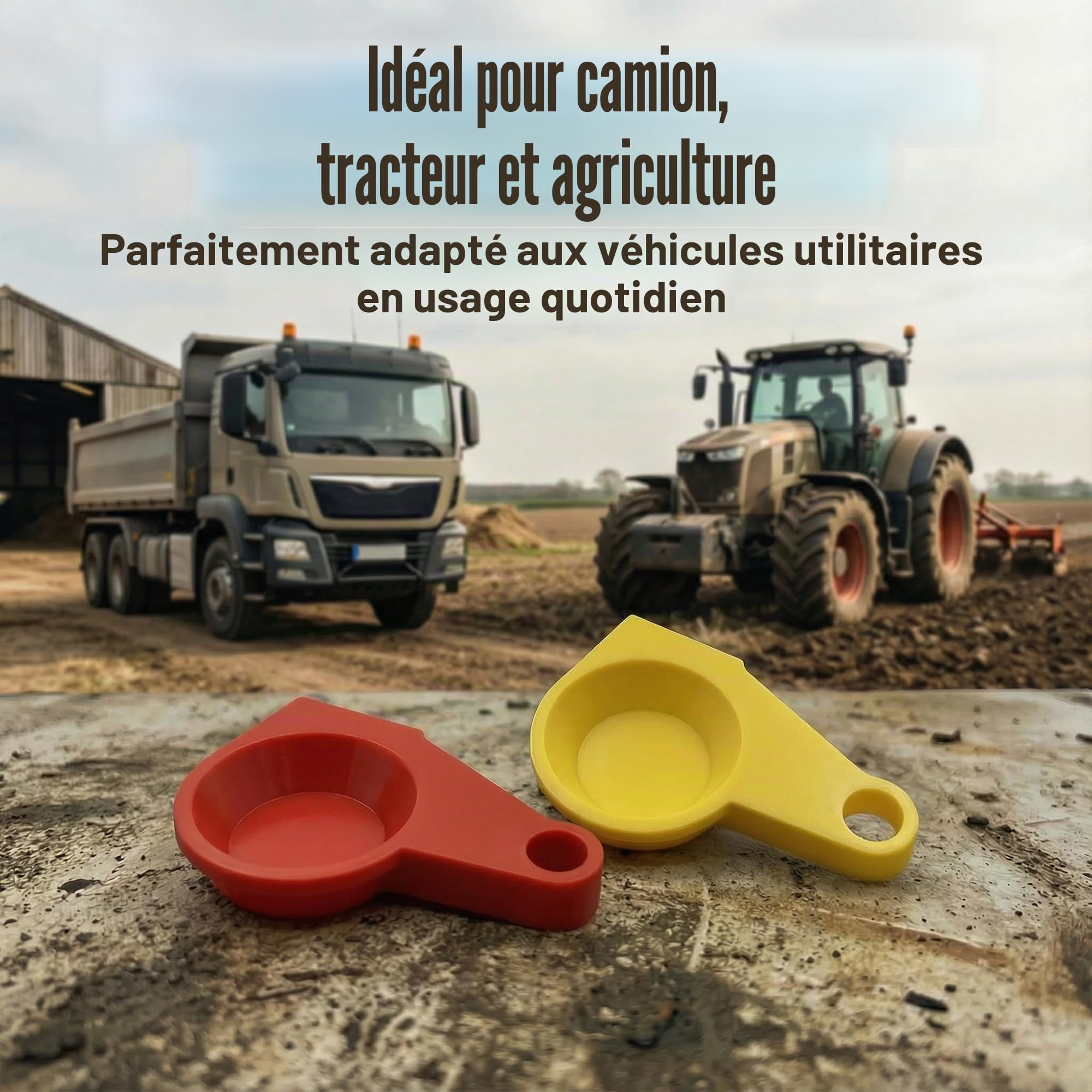 Lot de 10 capuchons anti-poussière pour tête d'embrayage - Rouge et jaune - Capuchon de rechange standard pour camion et tracteur (5 jaunes et 5 rouges)