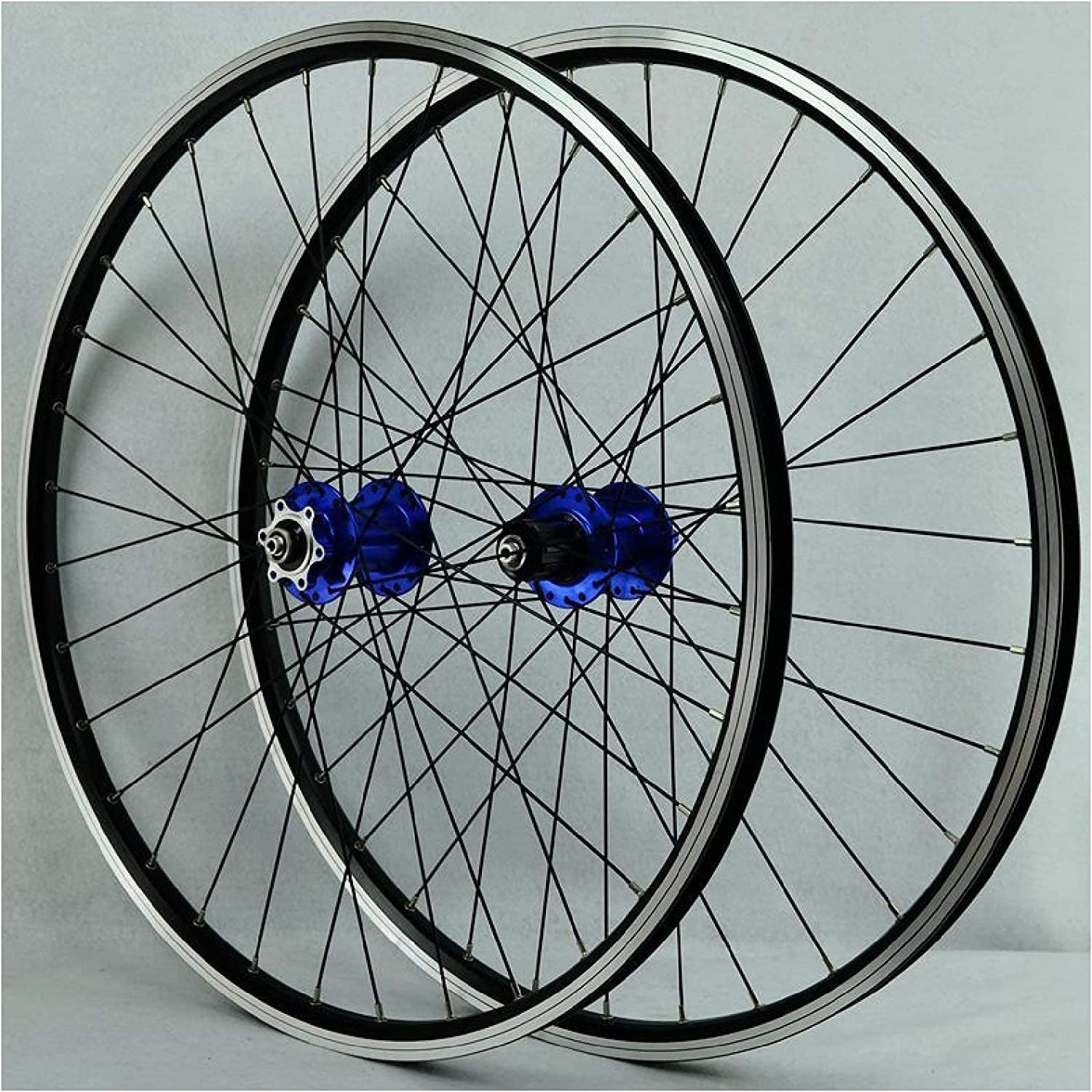 MDybf 26 Inch V-shaped Brake Mountain Bike Wheel Set, Jiuyu Peilin Hybrid/mountain Rims, Suitable For 7-12 Speeds (Color : Blue)