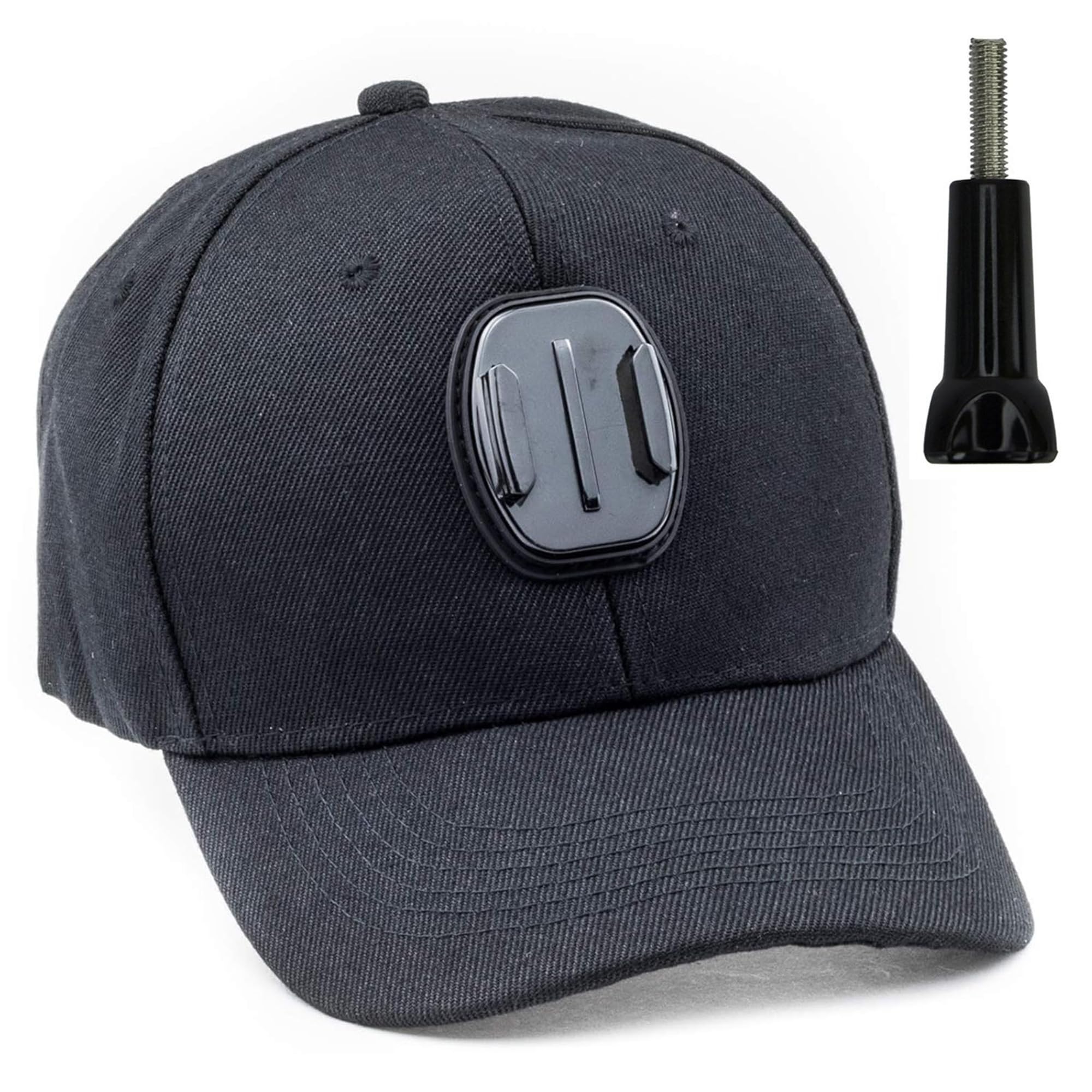 FLOMBIFY EA18 Cap with Action Mount Photo & Camera Accessories Holder Buckle Mount Bracket Compatible with GoPro MAX/Hero 12/11 / 10/9 / 8/7 / 6/5 / 4/3 Plus/DJI OSMO Action Cameras