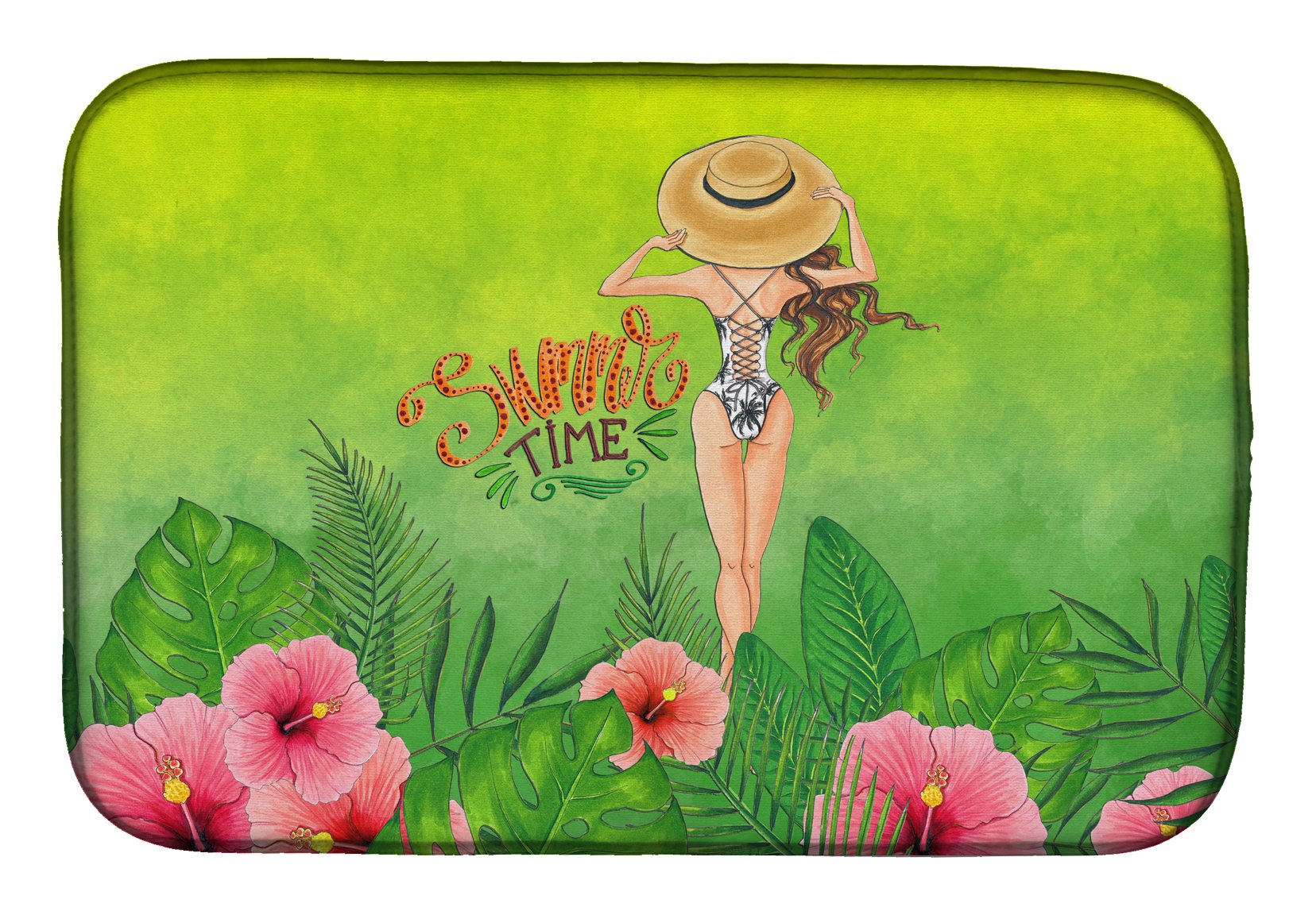 Tapis vaisselle microfibre Summer Time sensation de vacances en cuisine