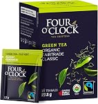 Four O'Clock Thé vert Décodé Bio Fairtrade, Non-Gmo, Kosher, Sans gluten, 80 Sacs à thé