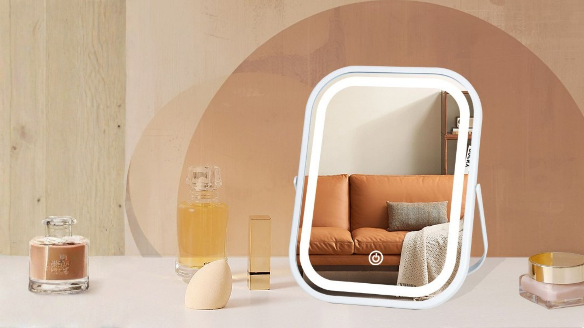 Amazon.com: YEKKOPT Travel Makeup Mirror with Lights, Portable