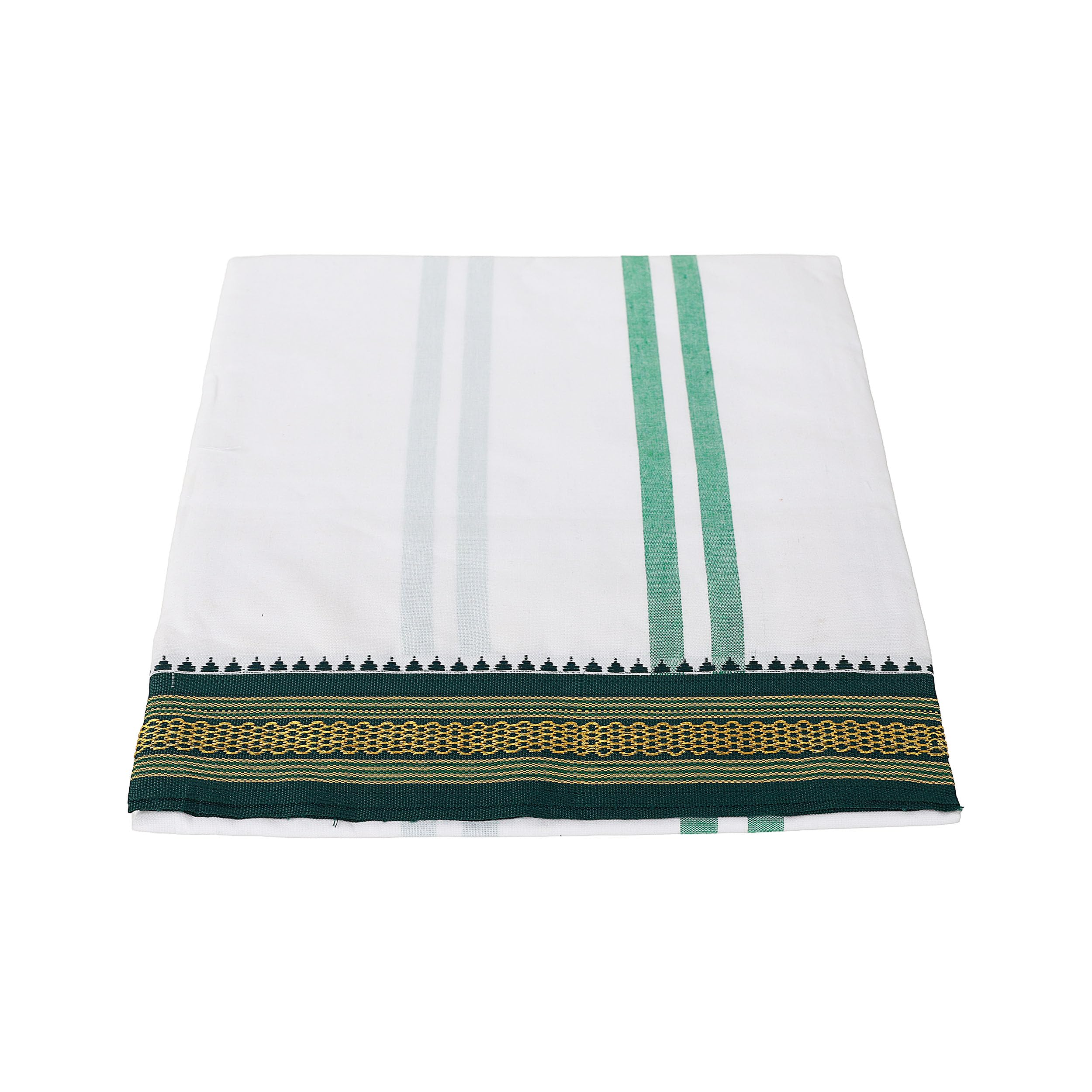Men's Premium Border Cotton Lungi For Pooja And Traditional Function Use It, [Size - 44×78 Inches, 2.25 Meter]-picture-21