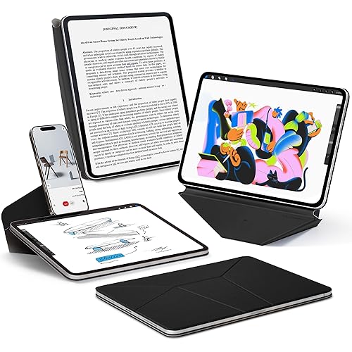 MOFT Dynamic Folio Case for iPad Pro 11- inch (M5 2025 / M4 2024), Slim Magnetic Stand Case with 20+ Viewing Angles, Auto Wake/Sleep, Ultra Thin, Jet Black