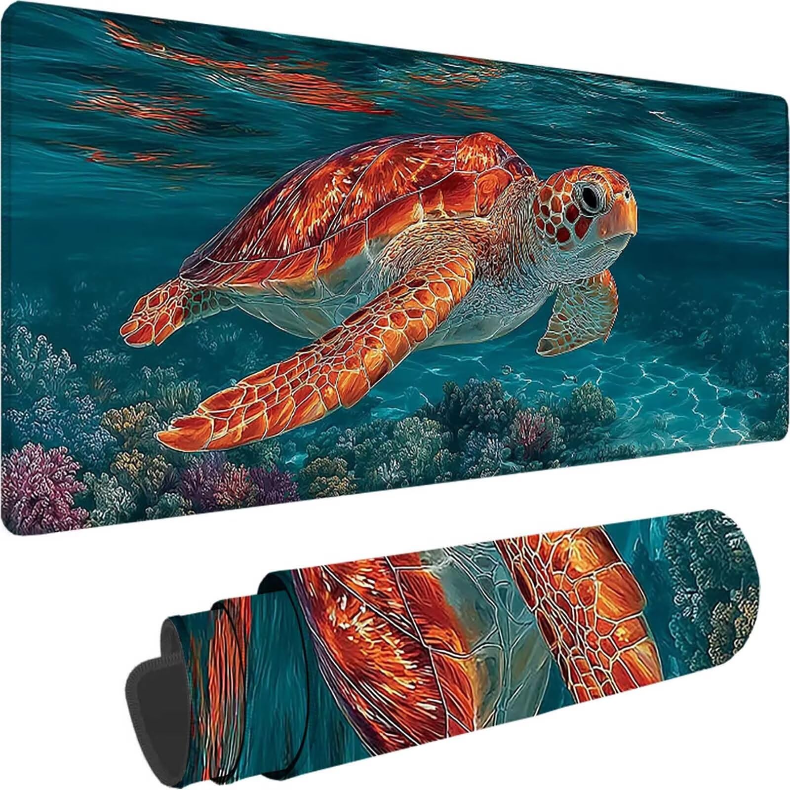 Podkładka pod mysz XXL 1500 x 800 x 3 mm, duża niebieska podkładka pod mysz do gier z motywem, mata pod mysz dla zwierząt na biurko do gier na PC, MacBook, laptop, poprawia dokładność i szybkość dla