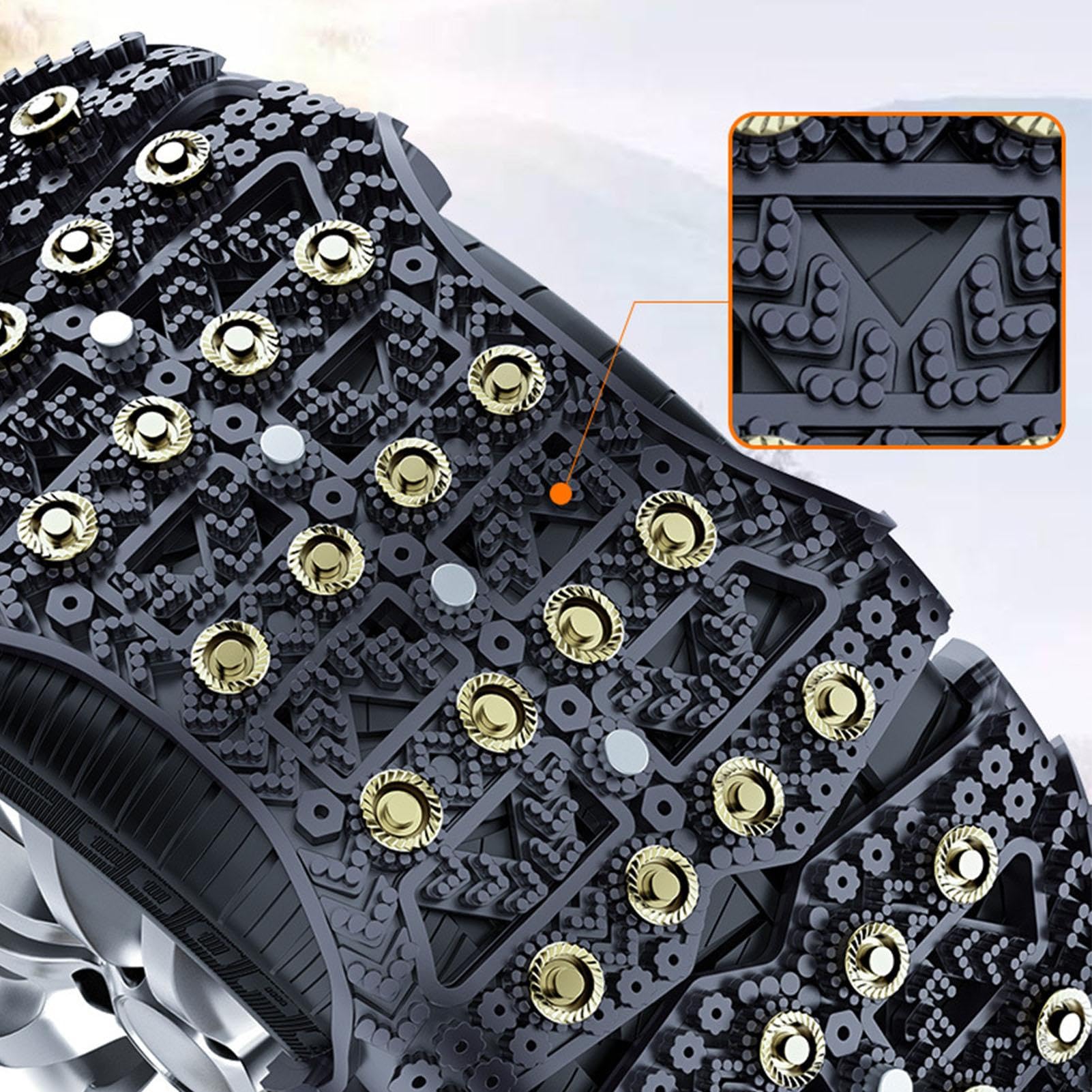 Cadena antideslizante para neumáticos, 6 cadenas de nieve para coche | herramientas universales de cadena de nieve, cadenas de neumáticos de camión, cadenas flexibles para neumáticos de nieve, bar