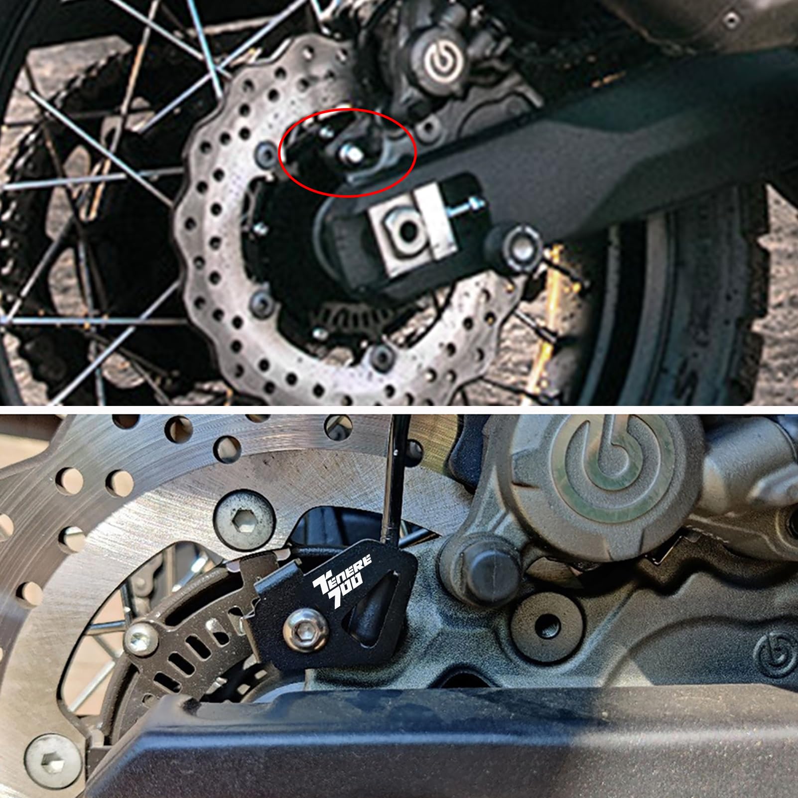 Moto Accessori per TENERE 700 T700 2019 2020 2021 2022 2023 tenere700 tappo serbatoio olio freno posteriore e protezione sensore ABS e copertura protezione tallone