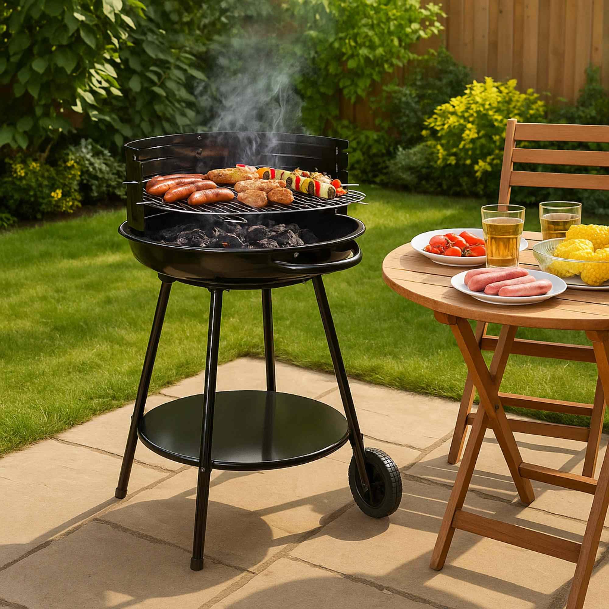 Vaggan okrągły grill 51 cm z emaliowaną miską i akcesoriami
