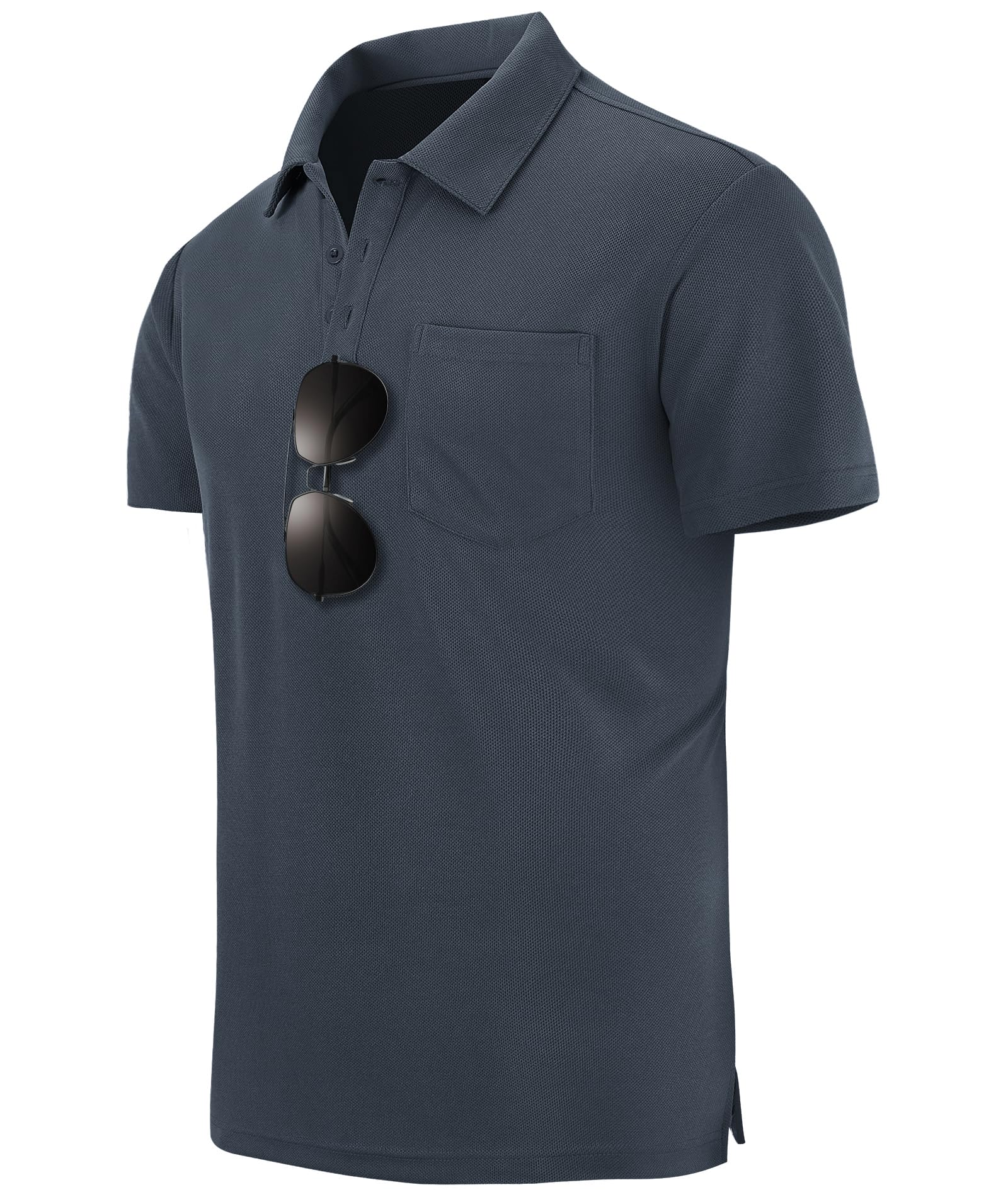 zitysport 3er Pack Poloshirts Herren Kurzarm Golf Polohemd Schnelltrocknend Atmungsaktives Herren Regular Fit Shirts Work Polo Shirts Männer Sommer Sport Tshirt Männer