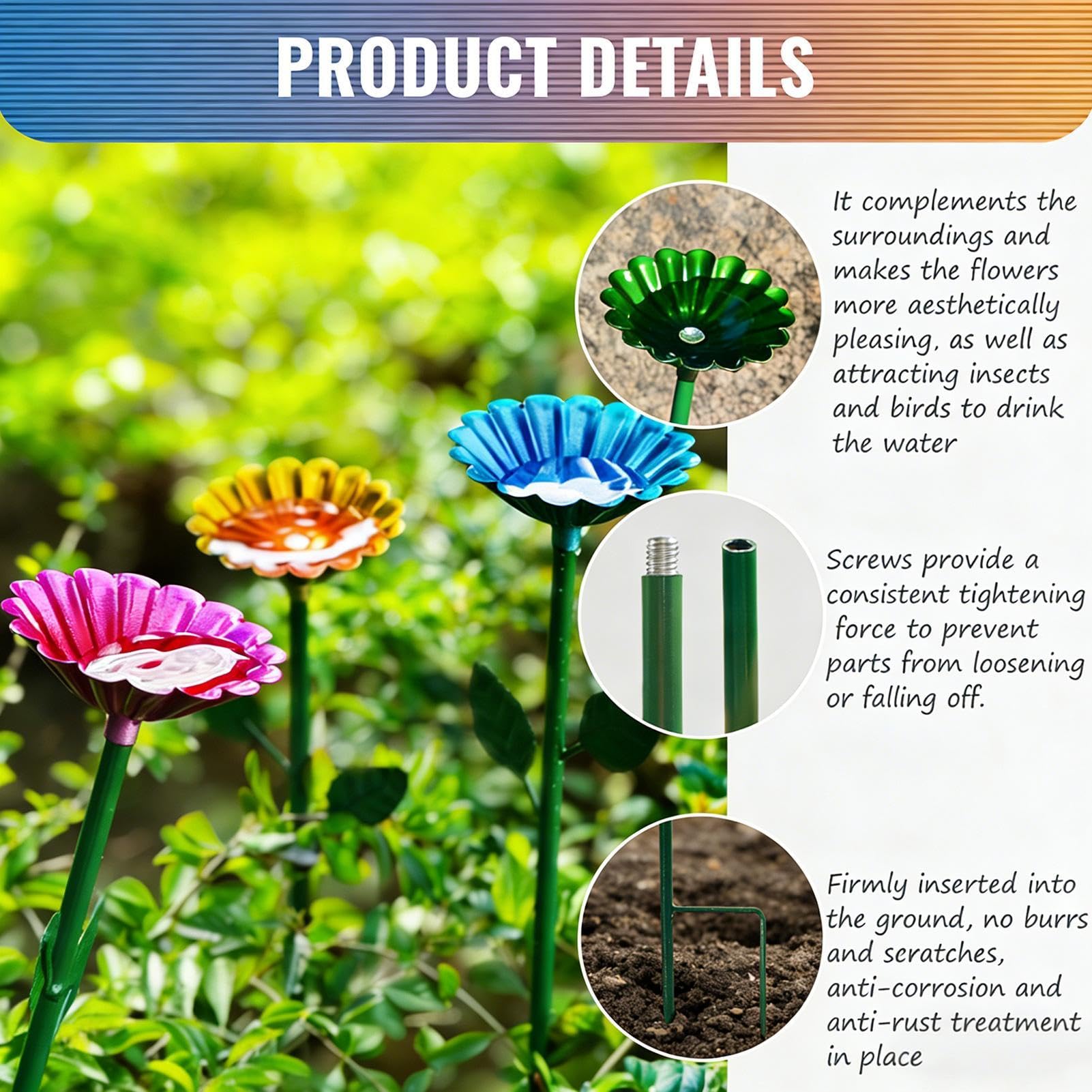 Estación de abejas para jardín,Juego de 4 Piezas Cuenco Alimentador para Polinizadores con Forma de Flor - Plato de alimentación para mariposas - Para Amantes de la Jardinería y Animales, Patio, Terra