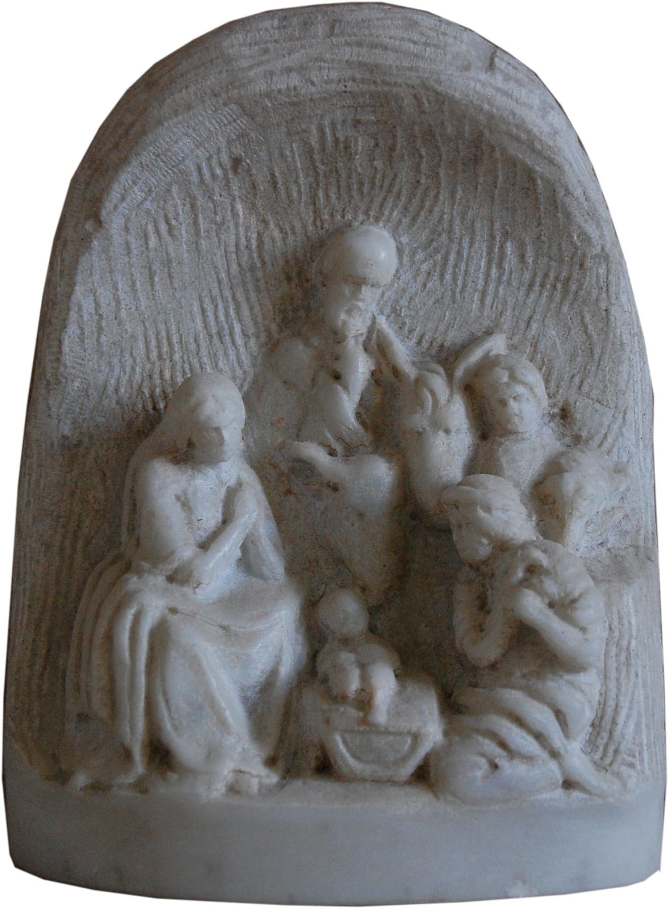 Nativity scene carved on Carrara marble, (Presepe)
