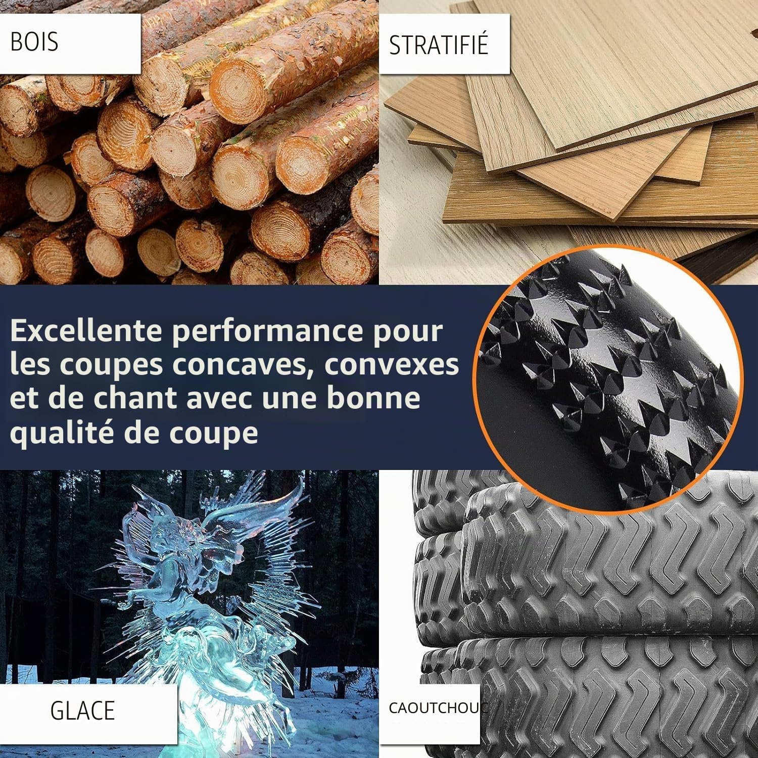 Pomsare 4 Pièces Disque Bois Meuleuse 125mm - Ensemble de Disques pour Bois