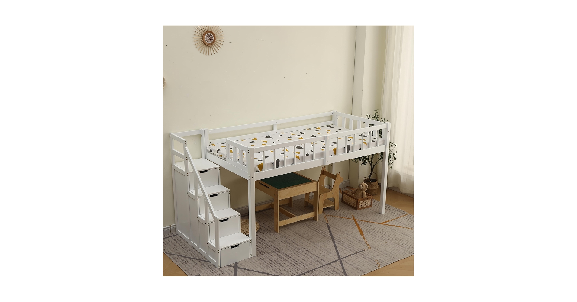 Amazon｜SZJWTCLTDロフトベッド 木製ベッド システムベッド