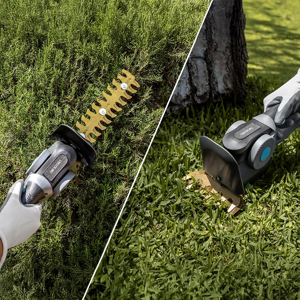 Cecotec TitaniumSword 2120 Hand XL akumulatorowe nożyce do żywopłotu i nożyce do żywopłotu, laserowe ostrza tytanowe, ergonomiczny uchwyt. Akumulator 21 V bezszczotkowy. Akcesoria do żywopłotów 22 mm